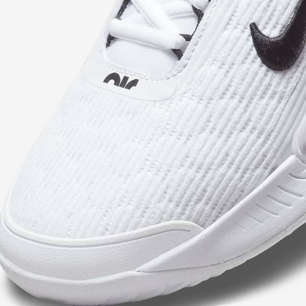 White / Black Men's Nike NikeCourt Zoom NXT Hard Court Tennis Shoes | NK156NVY