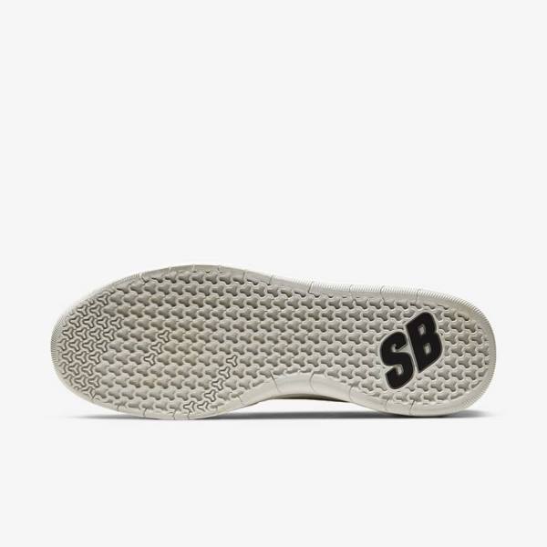 White / Black Men's Nike SB Nyjah Free 2 Skate Shoes | NK906IQJ