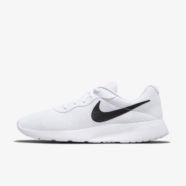 White / Black Men\'s Nike Tanjun Sneakers | NK271HZX