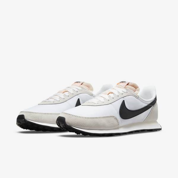 White / Black Men's Nike Waffle Trainer 2 Sneakers | NK915TFX