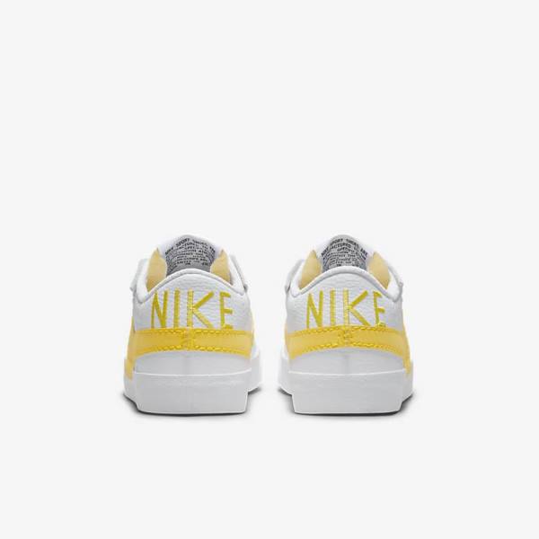 White / Black / Orange Men's Nike Blazer Low Jumbo Sneakers | NK153GOJ