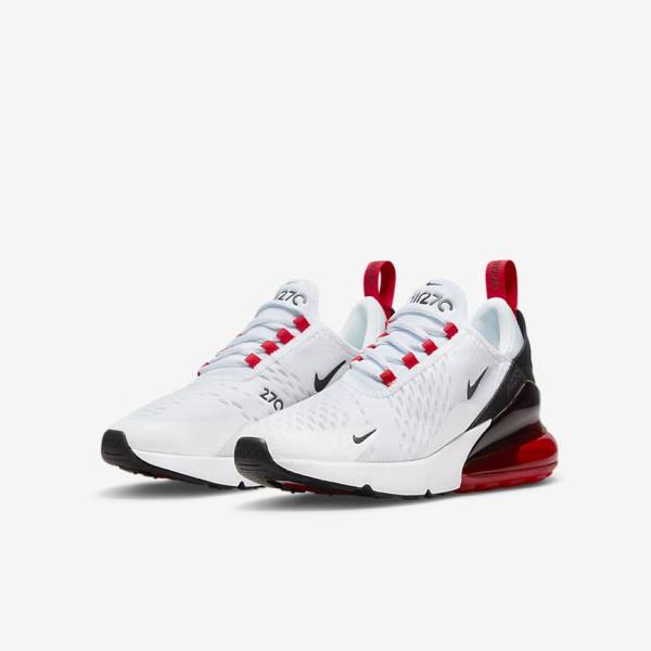 White / Black / Red / Grey Kids' Nike Air Max 270 Older Sneakers | NK394CZU