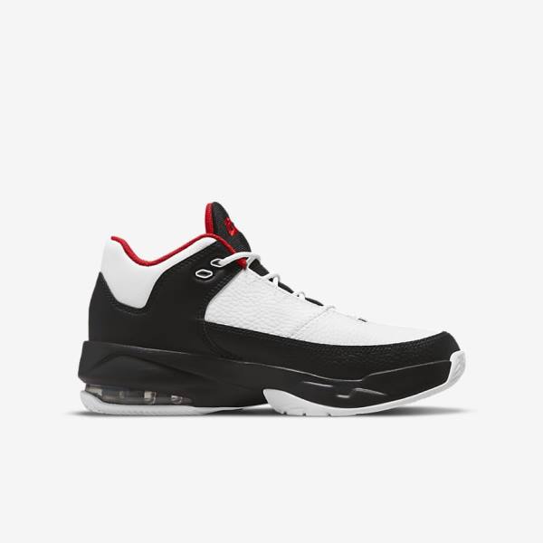 White / Black / Red Kids' Nike Jordan Max Aura 3 Older Sneakers | NK305XRS