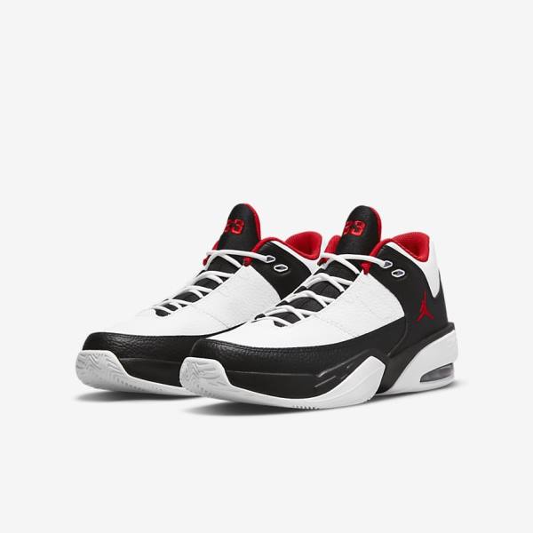 White / Black / Red Kids' Nike Jordan Max Aura 3 Older Sneakers | NK305XRS