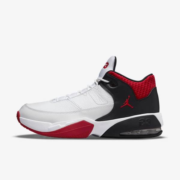 White / Black / Red Men\'s Nike Jordan Max Aura 3 Jordan Shoes | NK567UVM