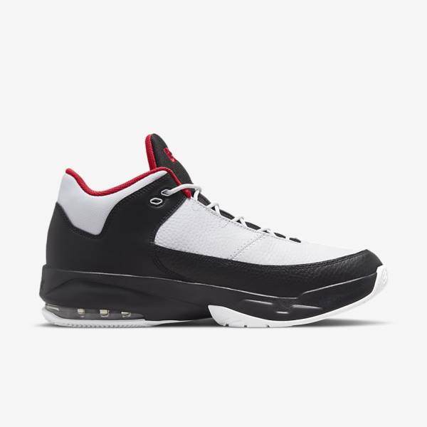 White / Black / Red Men's Nike Jordan Max Aura 3 Sneakers | NK940RWE