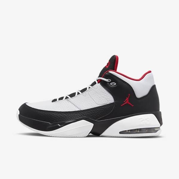 White / Black / Red Men\'s Nike Jordan Max Aura 3 Sneakers | NK940RWE