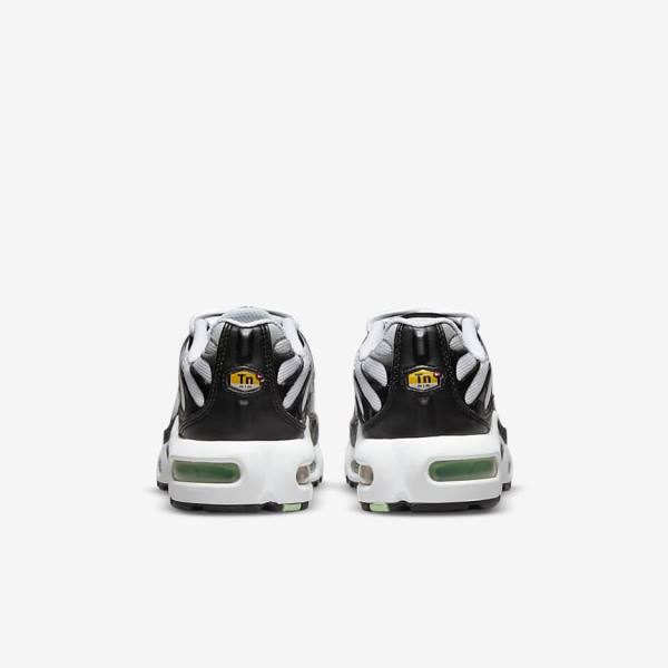 White / Black / Silver / Mint Kids' Nike Air Max Plus Older Sneakers | NK387VOG