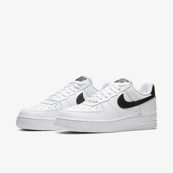 White / Black / White Women's Nike Air Force 1 07 Sneakers | NK543IFM