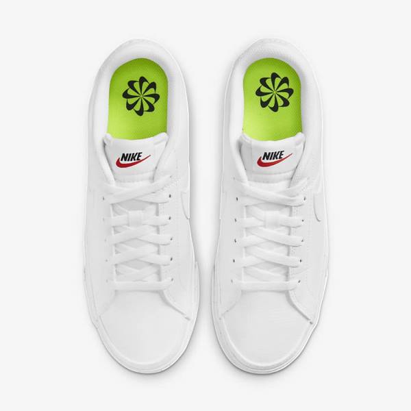 White / Black / White Women's Nike Court Legacy Next Nature Sneakers | NK762EJW