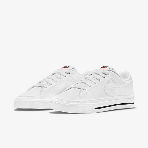 White / Black / White Women's Nike Court Legacy Next Nature Sneakers | NK762EJW