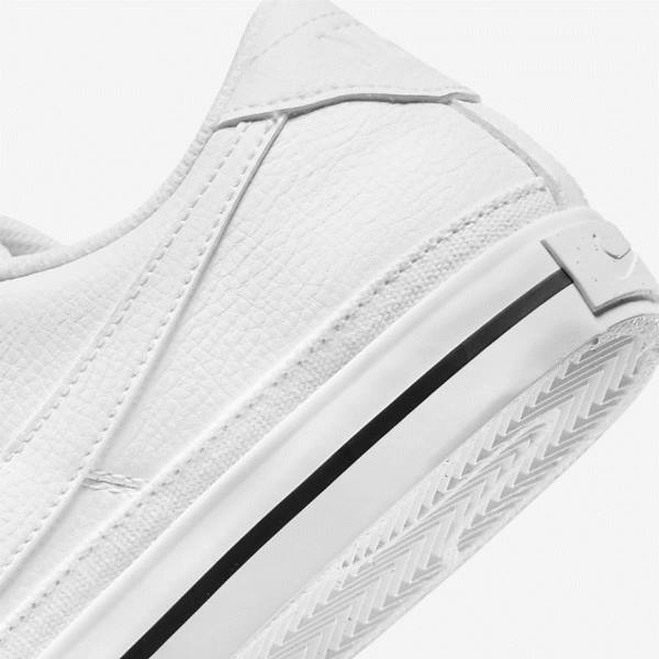 White / Black / White Women's Nike Court Legacy Next Nature Sneakers | NK762EJW