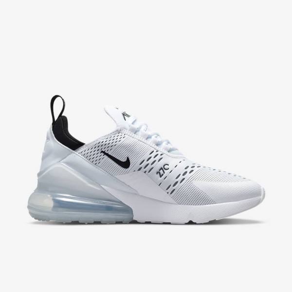 White / Black Women's Nike Air Max 270 Sneakers | NK960IKG