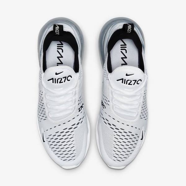 White / Black Women's Nike Air Max 270 Sneakers | NK960IKG