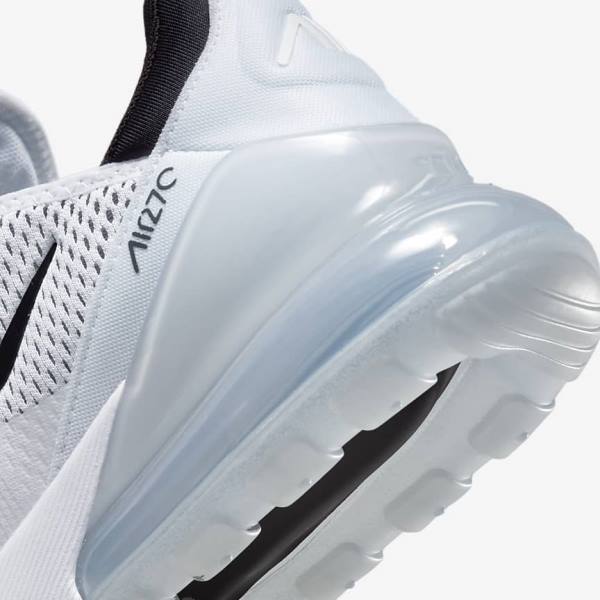 White / Black Women's Nike Air Max 270 Sneakers | NK960IKG