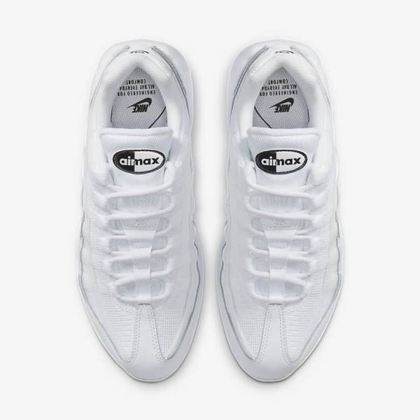 White / Black Women's Nike Air Max 95 Essential Sneakers | NK965DLJ