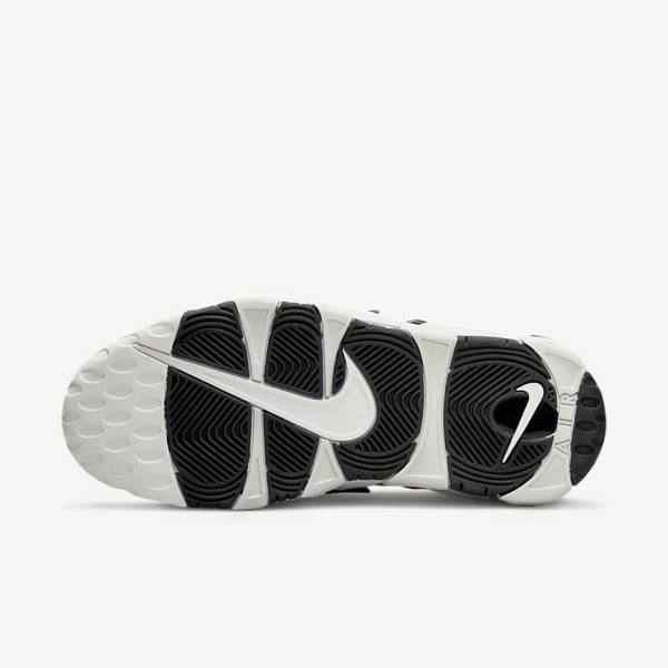 White / Black Women's Nike Air More Uptempo Sneakers | NK539WXB