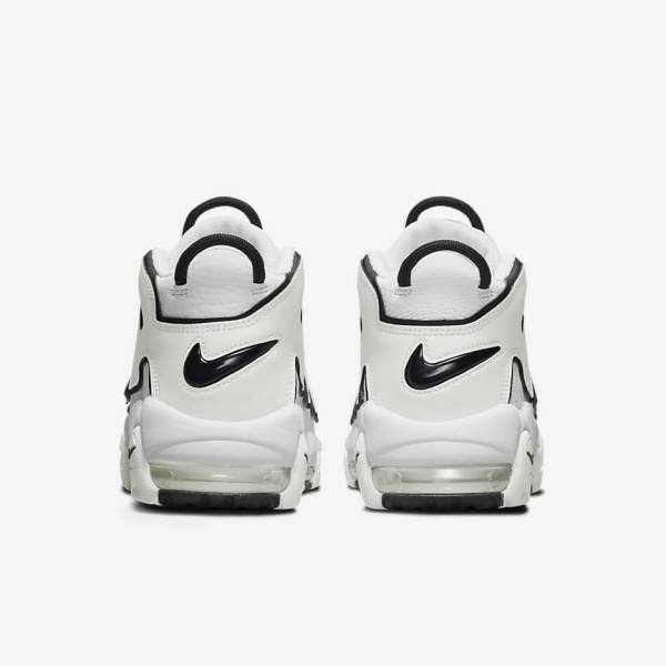 White / Black Women's Nike Air More Uptempo Sneakers | NK539WXB