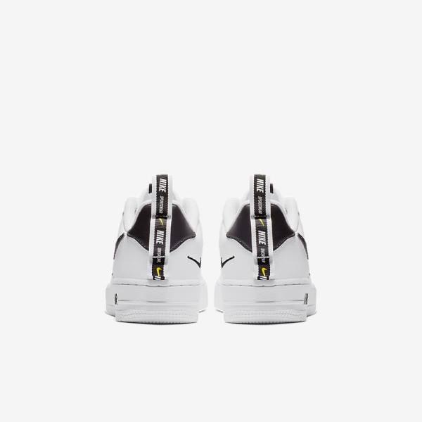 White / Black / Yellow / White Kids' Nike Air Force 1 LV8 Utility Older Sneakers | NK980LSO