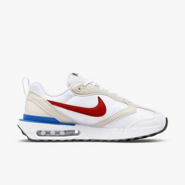 White / Blue / Black / Red Men's Nike Air Max Dawn Sneakers | NK270YHS