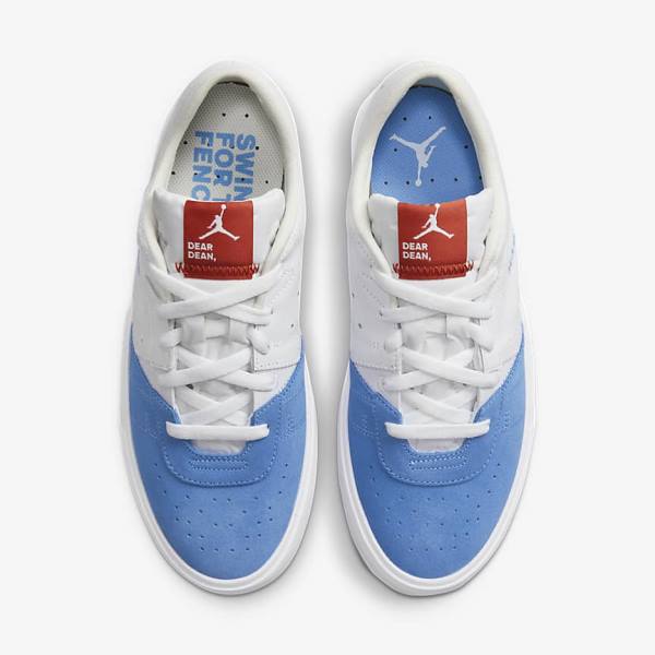 White / Blue Men's Nike Jordan Series .02 Dear Dean Jordan Shoes | NK184ZDV