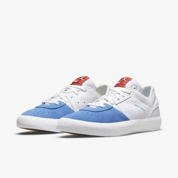 White / Blue Men's Nike Jordan Series .02 Dear Dean Sneakers | NK704EDR