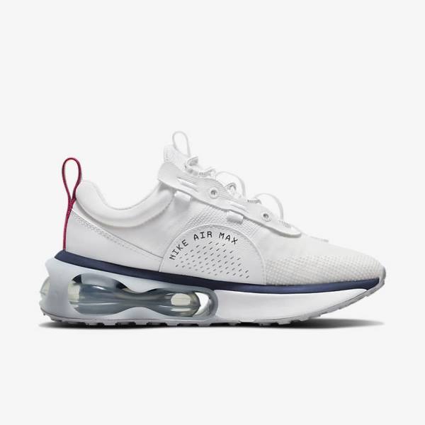 White / Blue / Platinum / Pink Women's Nike Air Max 2021 Sneakers | NK024SJL