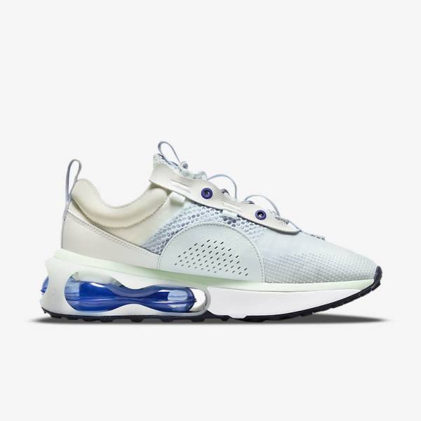 White / Green / Obsidian Women's Nike Air Max 2021 Sneakers | NK621DNG