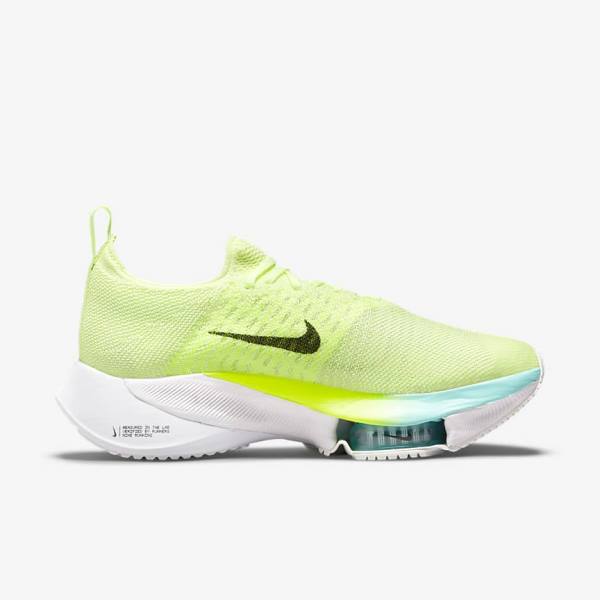 White / Green / Turquoise / Turquoise Women's Nike Air Zoom Tempo NEXT% Road Running Shoes | NK659NPJ