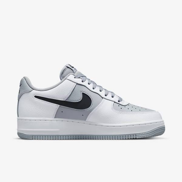 White / Grey / Black Men's Nike Air Force 1 07 LV8 Sneakers | NK968VDN