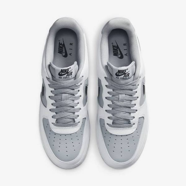 White / Grey / Black Men's Nike Air Force 1 07 LV8 Sneakers | NK968VDN