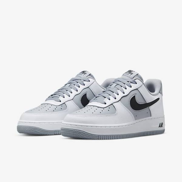 White / Grey / Black Men's Nike Air Force 1 07 LV8 Sneakers | NK968VDN