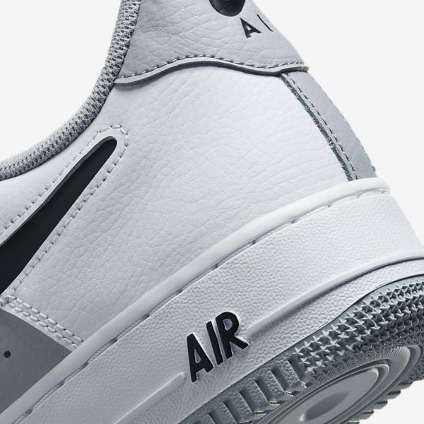 White / Grey / Black Men's Nike Air Force 1 07 LV8 Sneakers | NK968VDN