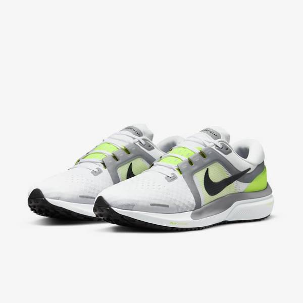 White / Grey / Black Men's Nike Air Zoom Vomero 16 Running Shoes | NK901NPU