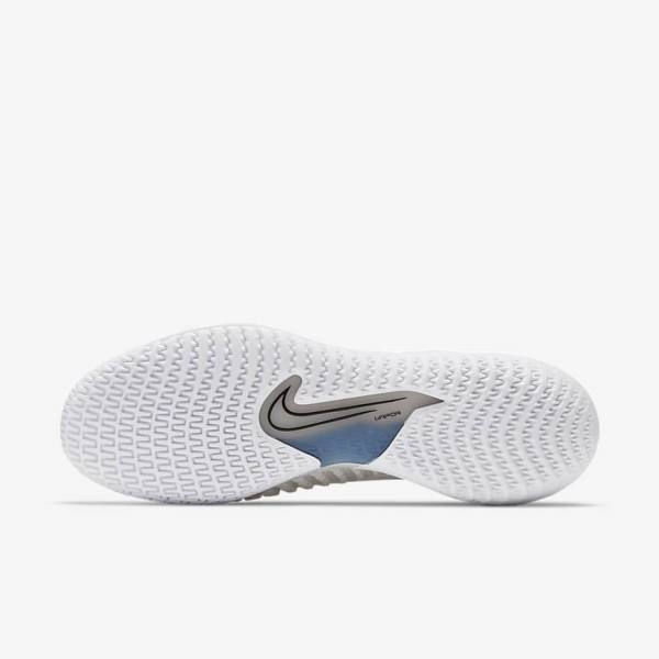 White / Grey / Black Men's Nike NikeCourt React Vapor NXT Hard-Court Tennis Shoes | NK489NTW