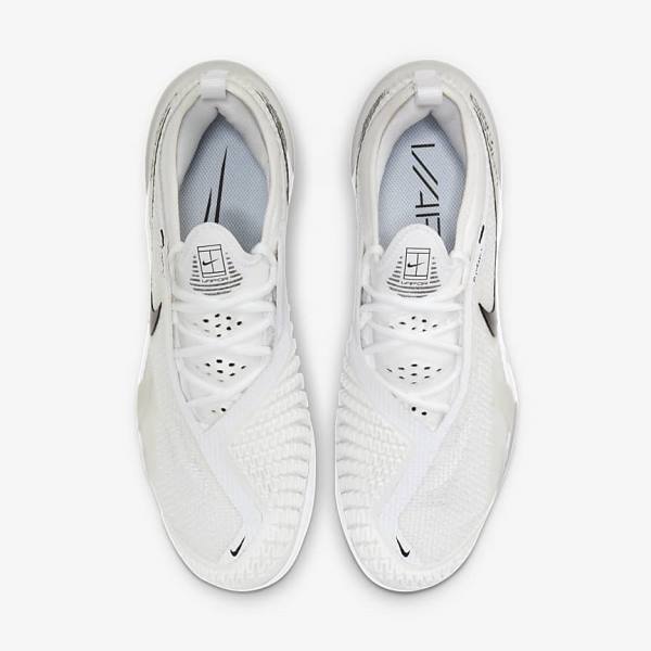 White / Grey / Black Men's Nike NikeCourt React Vapor NXT Hard-Court Tennis Shoes | NK489NTW