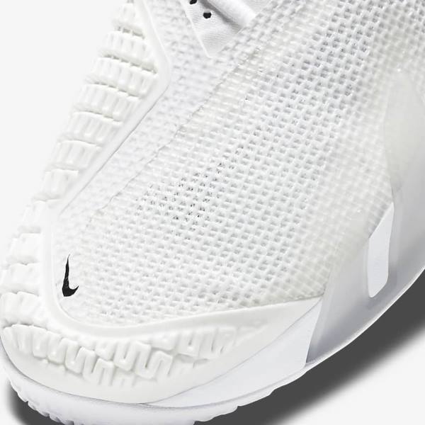 White / Grey / Black Men's Nike NikeCourt React Vapor NXT Hard-Court Tennis Shoes | NK489NTW