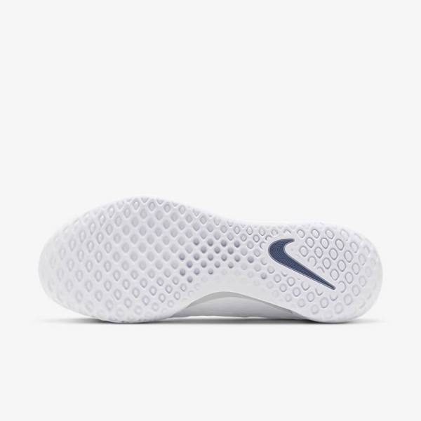 White / Grey / Navy Men's Nike NikeCourt Zoom NXT Hard Court Tennis Shoes | NK307LIG