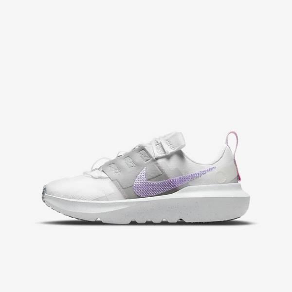 White / Grey / Pink / Purple Kids\' Nike Crater Impact Older Sneakers | NK487ANW