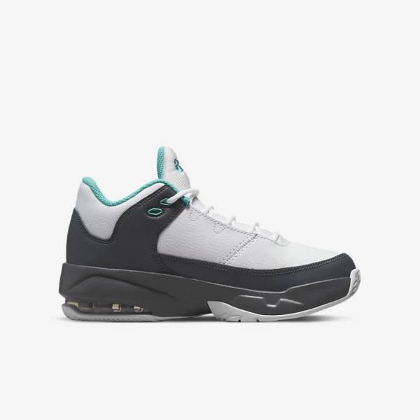 White / Grey / Turquoise Kids' Nike Jordan Max Aura 3 Older Sneakers | NK160IHT