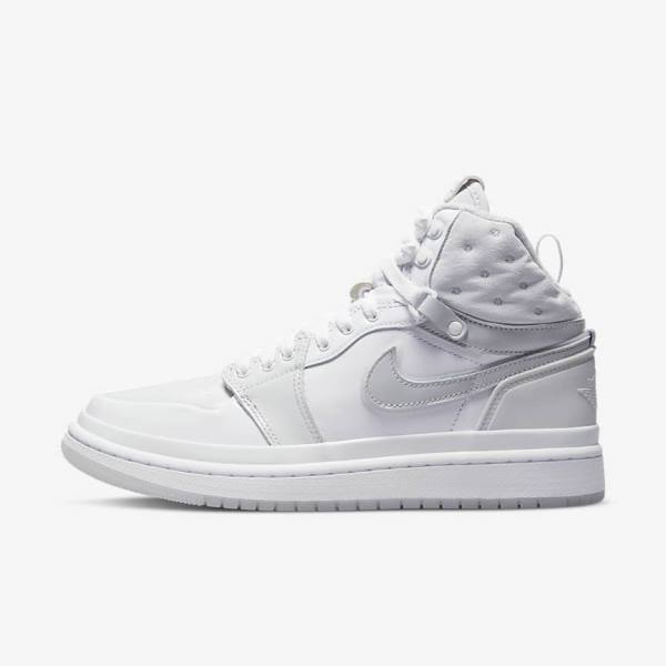 White / Grey Women\'s Nike Air Jordan 1 Acclimate Sneakers | NK609TSH