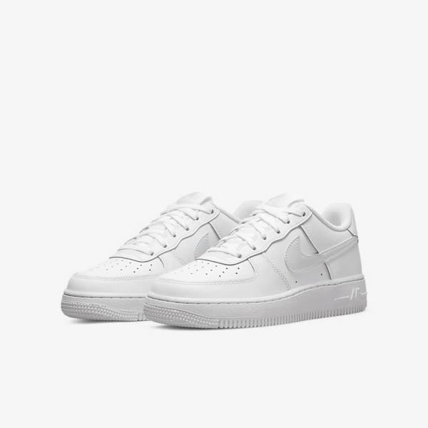 White Kids' Nike Air Force 1 Older Sneakers | NK297GJS