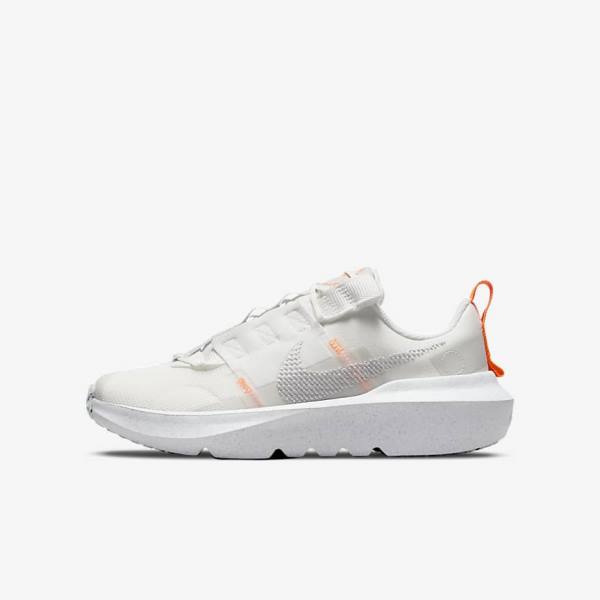 White Kids\' Nike Crater Impact Older Sneakers | NK025MLW