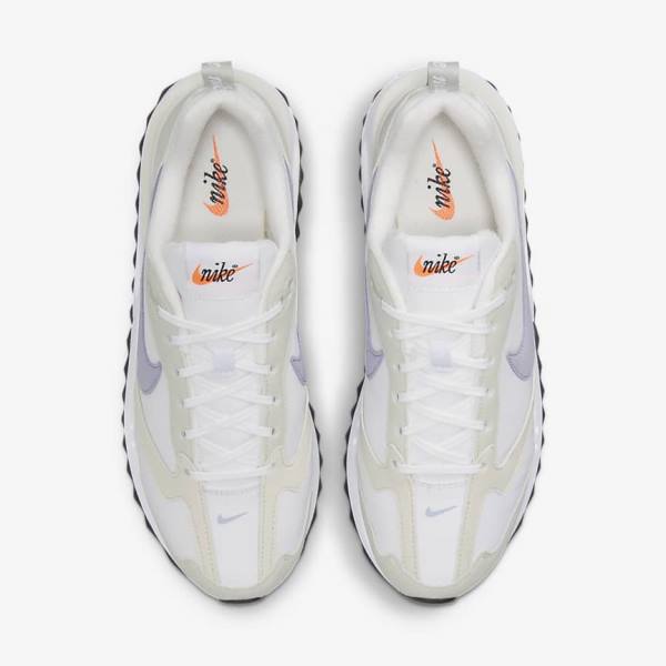 White / Light Beige / Black / Purple Women's Nike Air Max Dawn Sneakers | NK235LCT