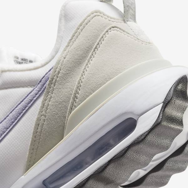 White / Light Beige / Black / Purple Women's Nike Air Max Dawn Sneakers | NK235LCT