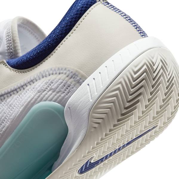 White / Light Beige / Turquoise / Royal Blue Men's Nike NikeCourt Zoom NXT Clay Court Tennis Shoes | NK406NDH