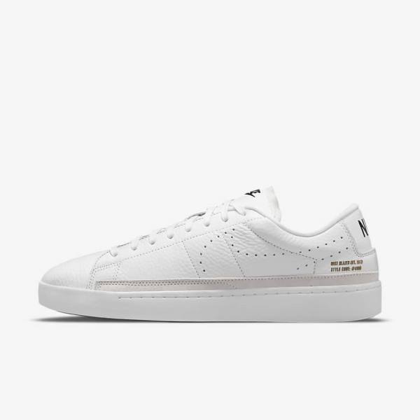 White / Light Brown / Black Men\'s Nike Blazer Low X Sneakers | NK527TMD