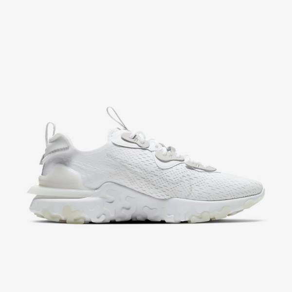 White / Light Grey / Light Grey Men's Nike React Vision Sneakers | NK607OXT