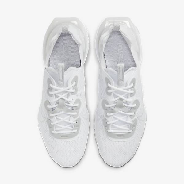 White / Light Grey / Light Grey Men's Nike React Vision Sneakers | NK607OXT