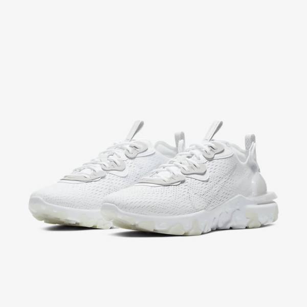 White / Light Grey / Light Grey Men's Nike React Vision Sneakers | NK607OXT